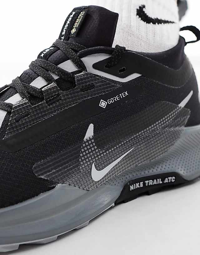 Asos Nike Running ReactX Pegasus Trail 5 Gore-TEX Trainers In Triple Black
