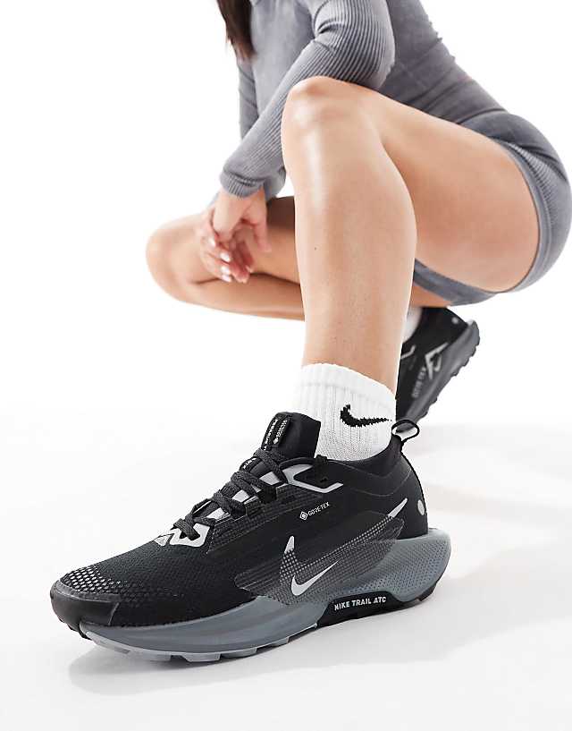 asos Nike Running ReactX Pegasus Trail 5 Gore-TEX trainers in triple black