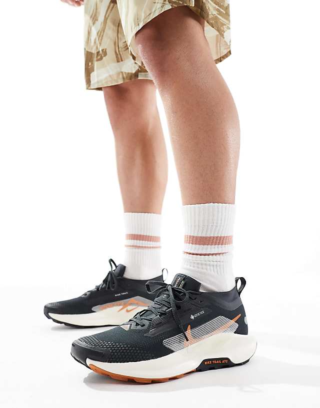Asos Nike Running ReactX Pegasus Trail 5 Gore-TEX Trainers In Black And Orange
