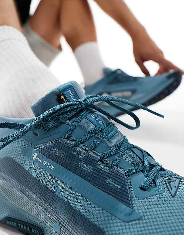 Asos Nike Running ReactX Pegasus Trail 5 GORE-TEX Trainers In Blue