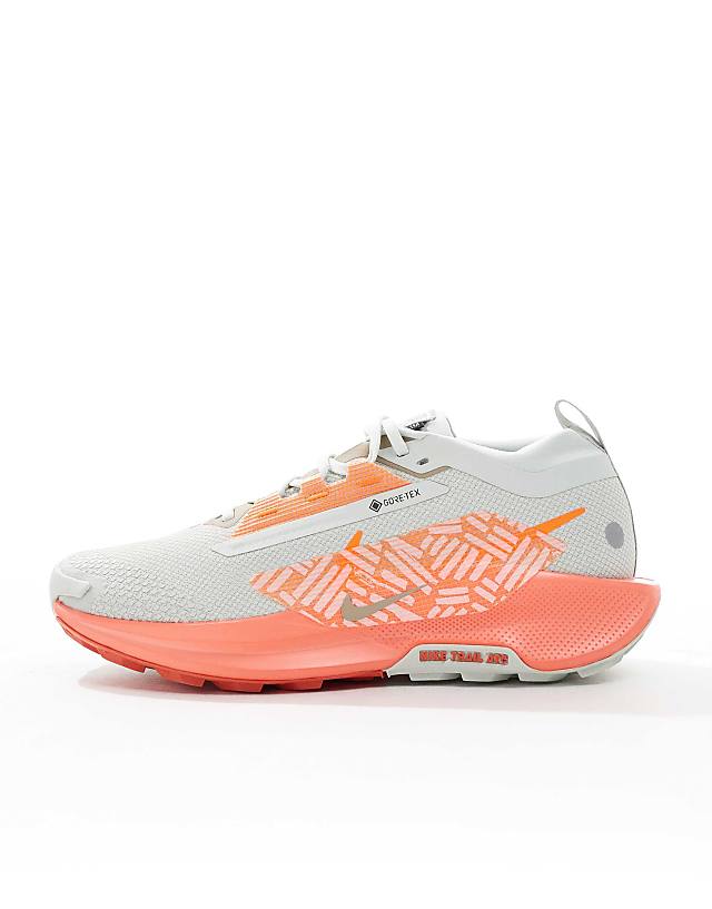 Asos Nike Running ReactX Pegasus Trail 5 GORE-TEX Trainers In Grey And Orange
