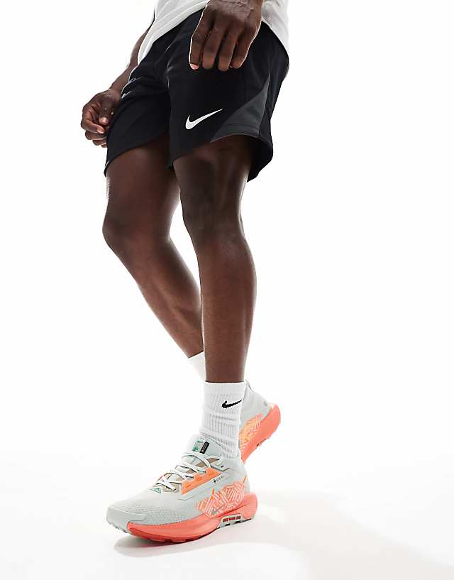 Asos Nike Running ReactX Pegasus Trail 5 GORE-TEX Trainers In Grey And Orange