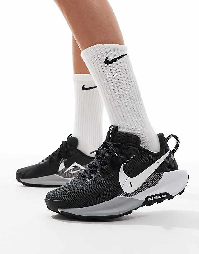 Asos Nike Running ReactX Pegasus Trail 5 Trainers In Black And White