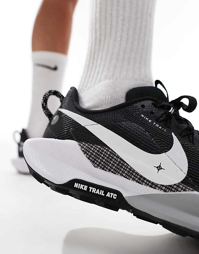 Asos Nike Running ReactX Pegasus Trail 5 Trainers In Black And White
