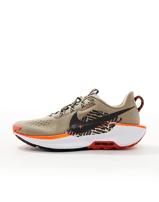 Asos Nike Running ReactX Pegasus Trail 5 Trainers In Brown And Orange