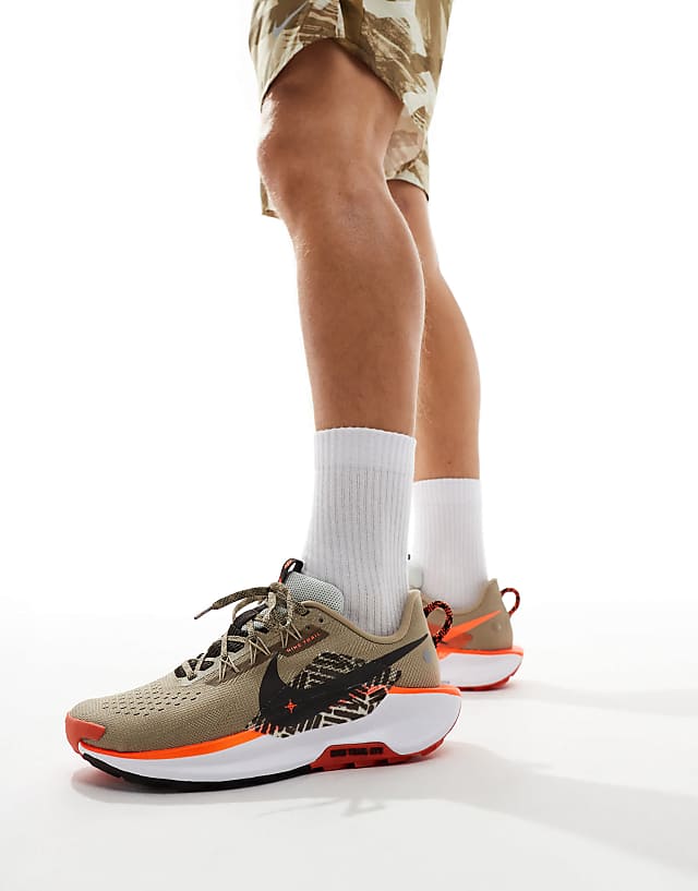 asos Nike Running ReactX Pegasus Trail 5 trainers in brown and orange