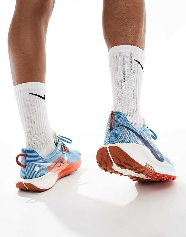 Asos Nike Running ReactX Pegasus Trail 5 Trainers In Light Blue