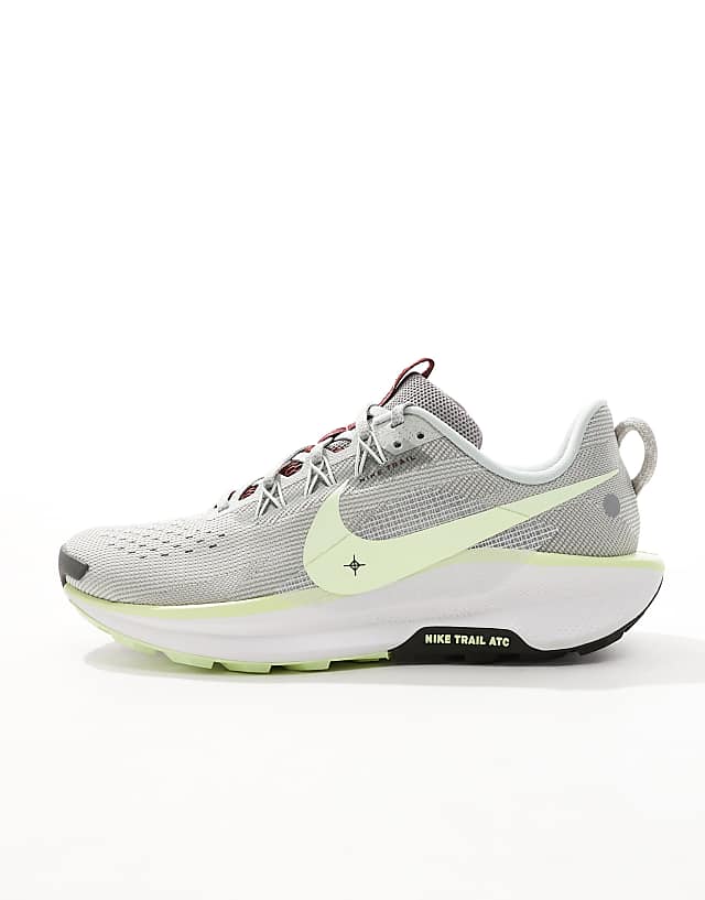 Asos Nike Running ReactX Pegasus Trail 5 Trainers In Light Silver