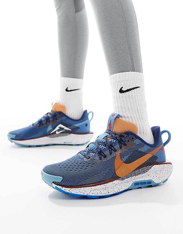 asos Nike Running ReactX Pegasus Trail 5 trainers in navy and white