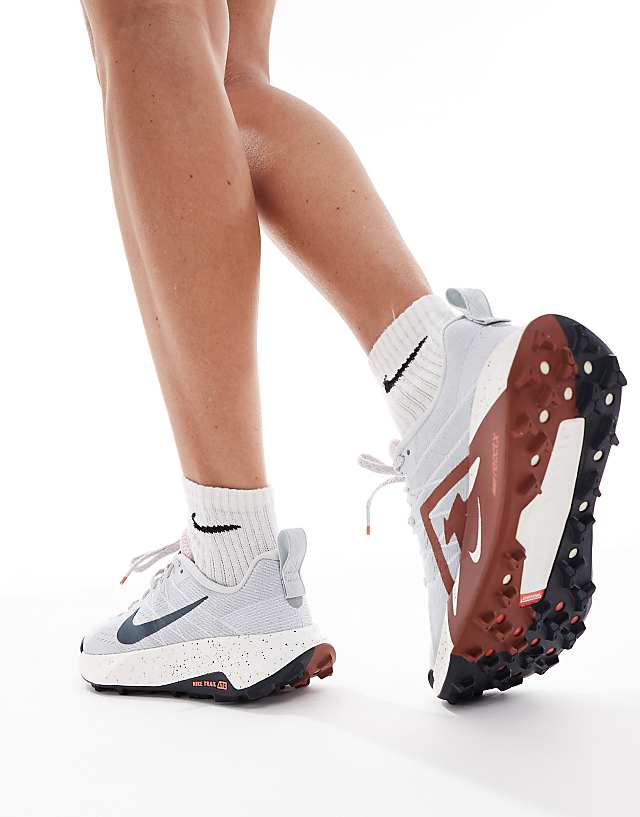Asos Nike Running ReactX Wildhorse Trainers In Grey And White