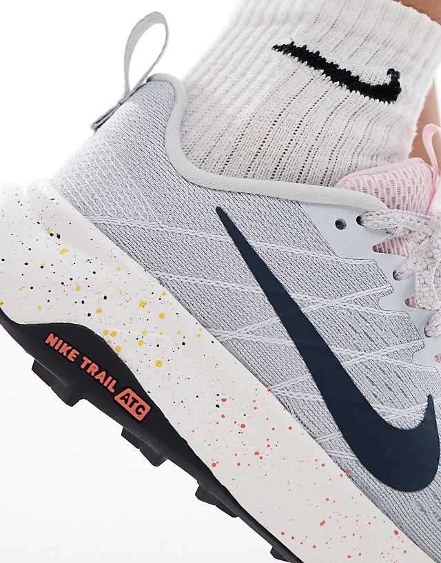 Asos Nike Running ReactX Wildhorse Trainers In Grey And White