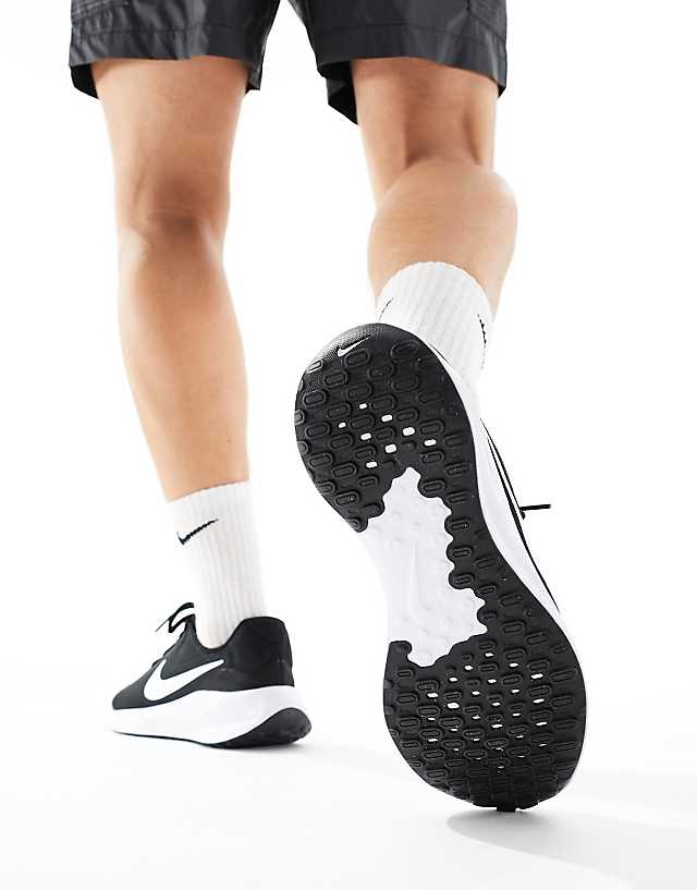 Asos Nike Running Revolution 7 Trainers In Black And White