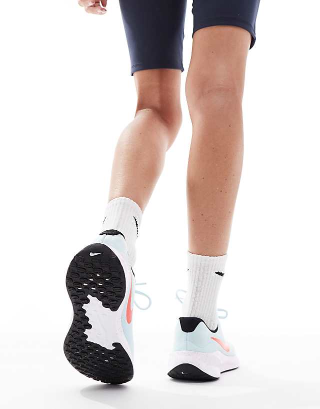 Asos Nike Running Revolution 7 Trainers In Blue And White