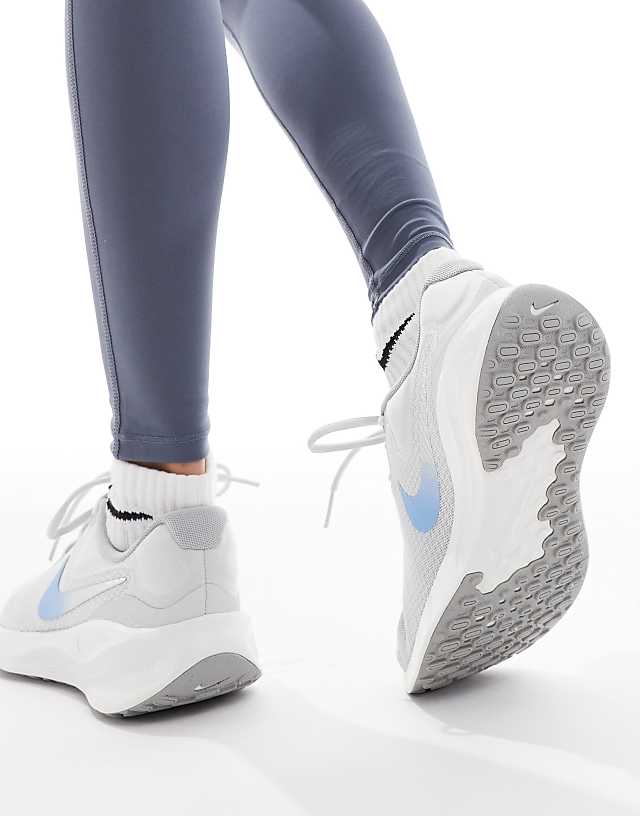 Asos Nike Running Revolution 7 Trainers In Grey And White