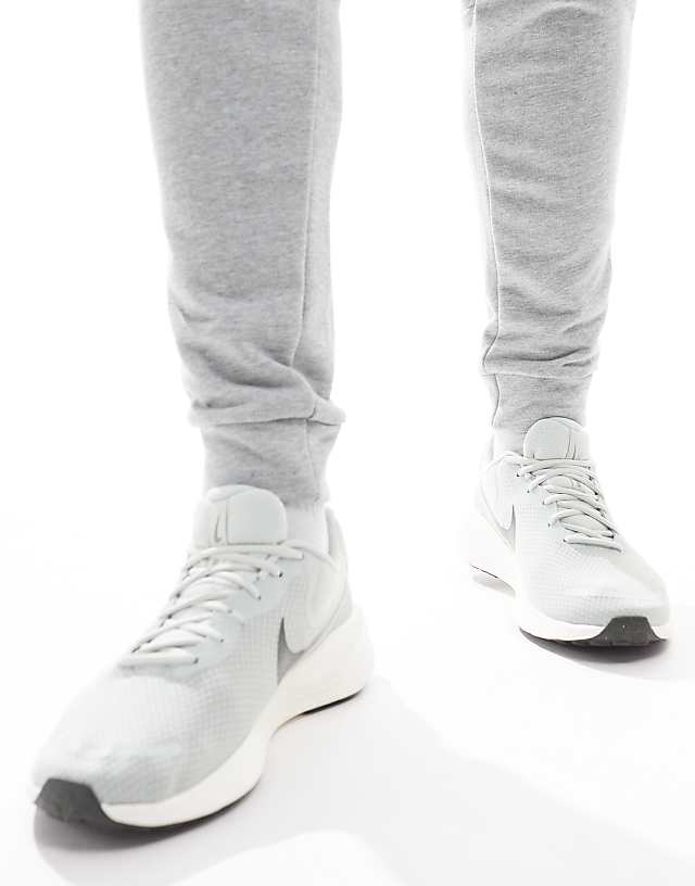 asos Nike Running Revolution 7 trainers in light silver