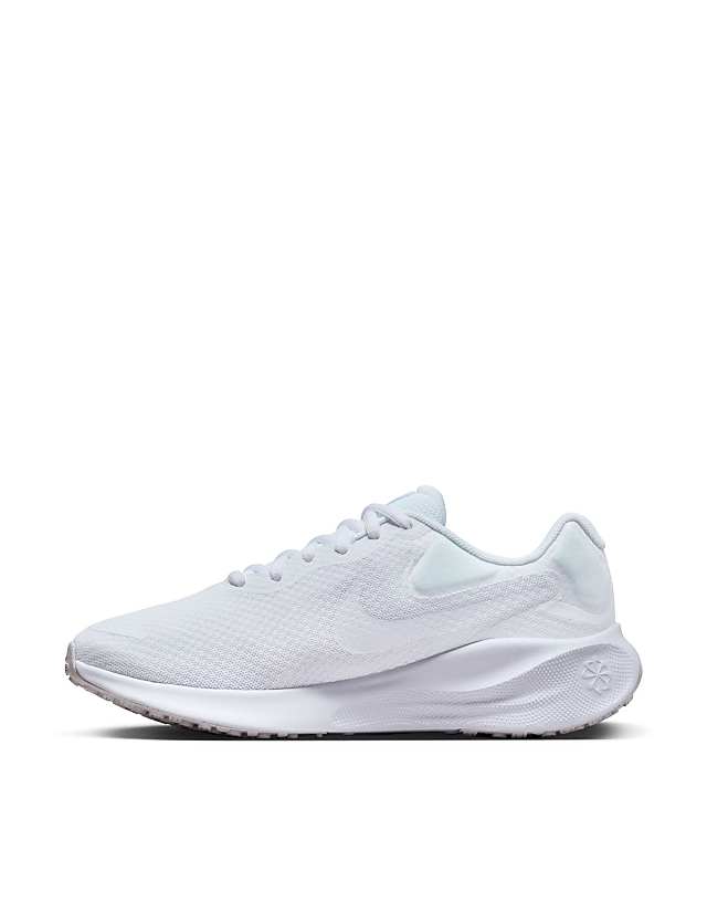 Asos Nike Running Revolution 7 Trainers In Triple White