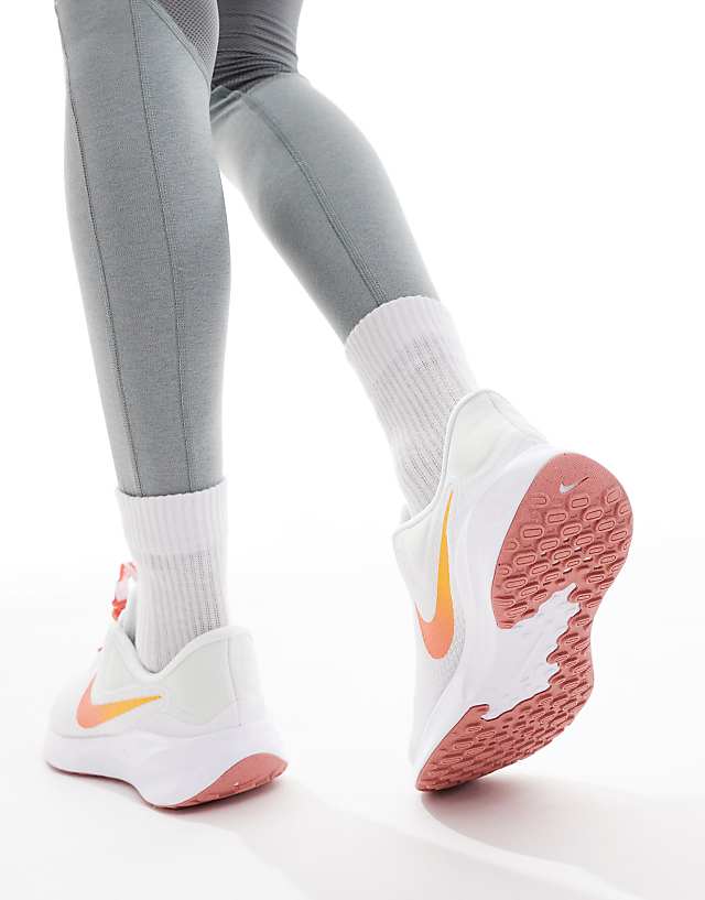 Asos Nike Running Revolution 7 Trainers In White And Pink