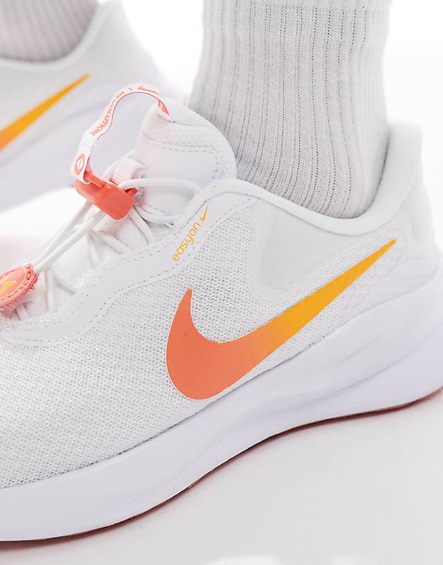 Asos Nike Running Revolution 7 Trainers In White And Pink