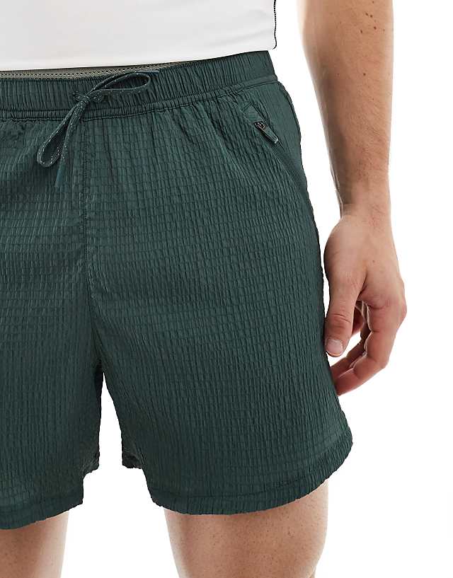 Asos Nike Running Run Division 5 Inch Shorts In Dark Green
