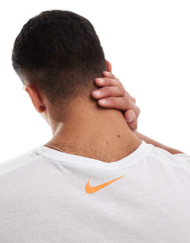 Asos Nike Running Run Energy Graphic T-shirt In White