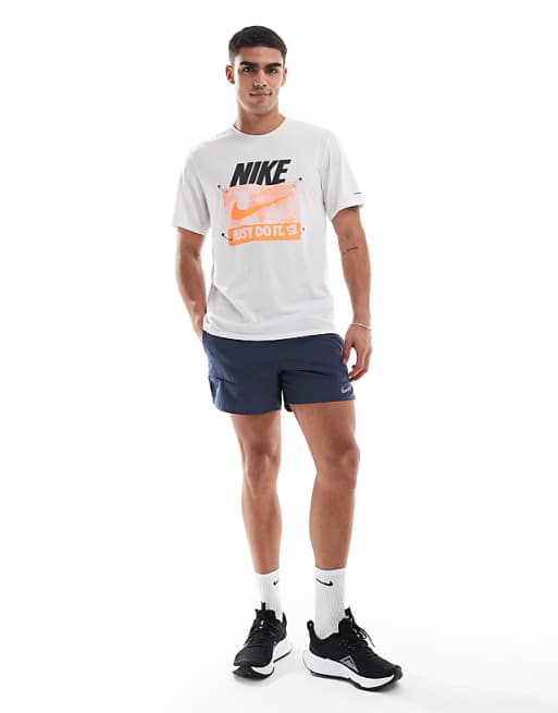 Asos Nike Running Run Energy Graphic T-shirt In White