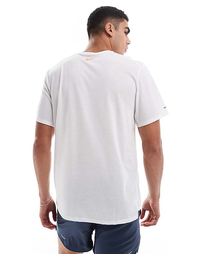 Asos Nike Running Run Energy Graphic T-shirt In White