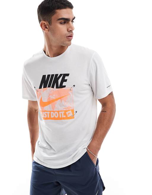 asos Nike Running Run Energy graphic t-shirt in white