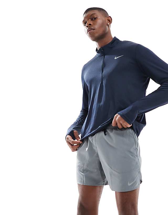 asos Nike Running Stride Dri-FIT 5 inch shorts in grey