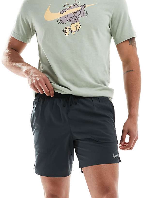asos Nike Running Stride Dri-FIT 7 inch shorts in black