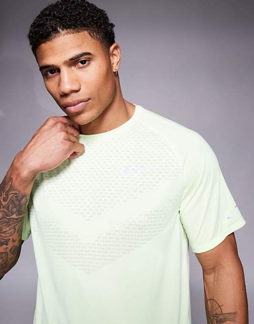 asos Nike Running Stride Dri-FIT t-shirt in light green
