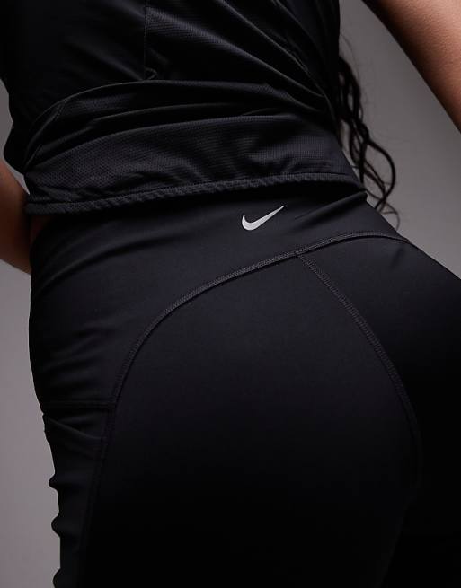 Asos Nike Running Swift Dri-FIT High Waisted 4 Inch Legging Shorts In Black