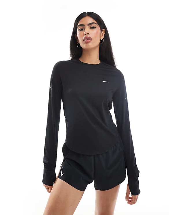 asos Nike Running Swift Dri-FIT long sleeve t-shirt in black