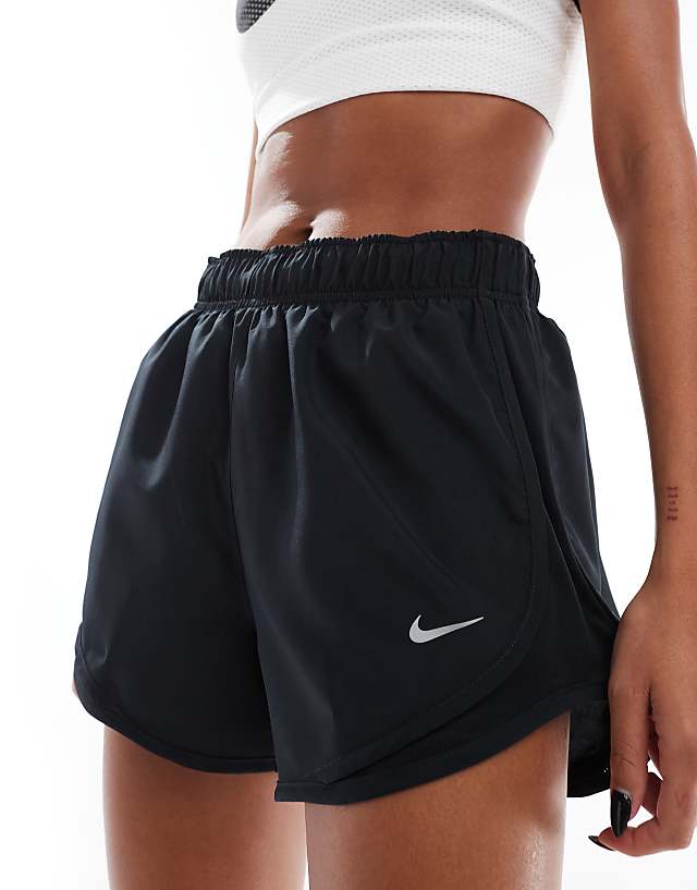 Asos Nike Running Tempo Dri-FIT Mid Rise 3 Inch Shorts In Black