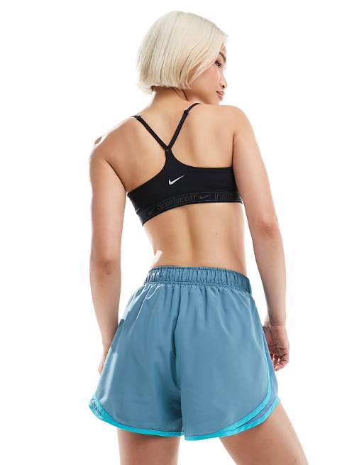 Asos Nike Running Tempo Dri-FIT Mid Rise 3 Inch Shorts In Blue