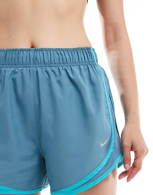 Asos Nike Running Tempo Dri-FIT Mid Rise 3 Inch Shorts In Blue