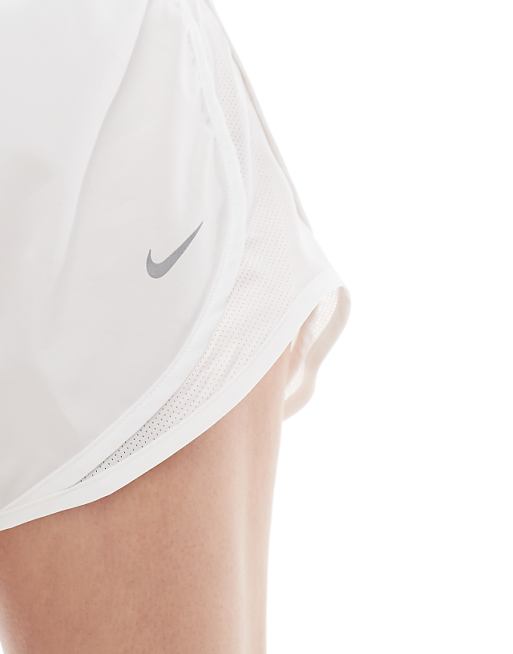 Asos Nike Running Tempo Dri-FIT Mid Rise 3 Inch Shorts In White