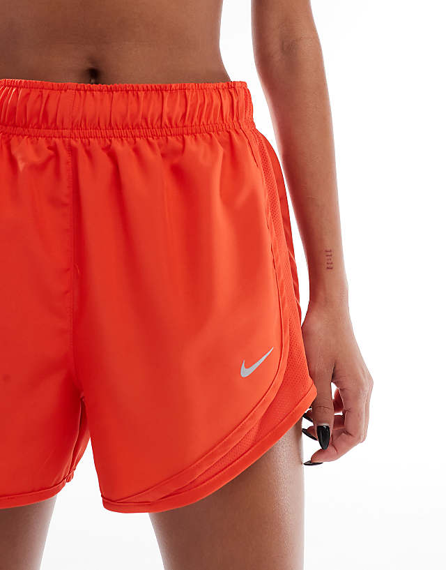 Asos Nike Running Tempo Dri-FIT Mid Rise 3 Inch Shorts In Red