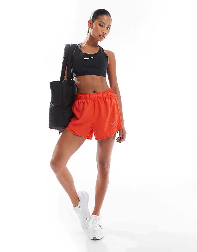 asos Nike Running Tempo Dri-FIT mid rise 3 inch shorts in red