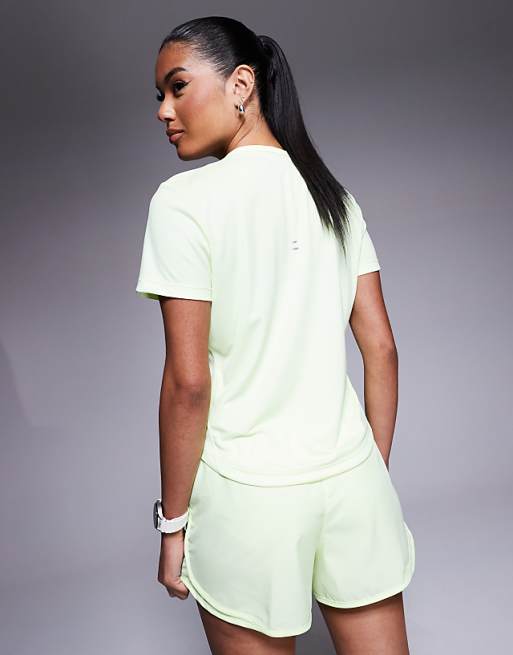Asos Nike Running Tempo Dri-Fit T-shirt In Lime Green