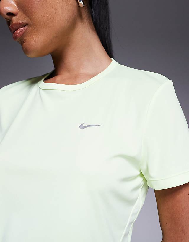 Asos Nike Running Tempo Dri-Fit T-shirt In Lime Green