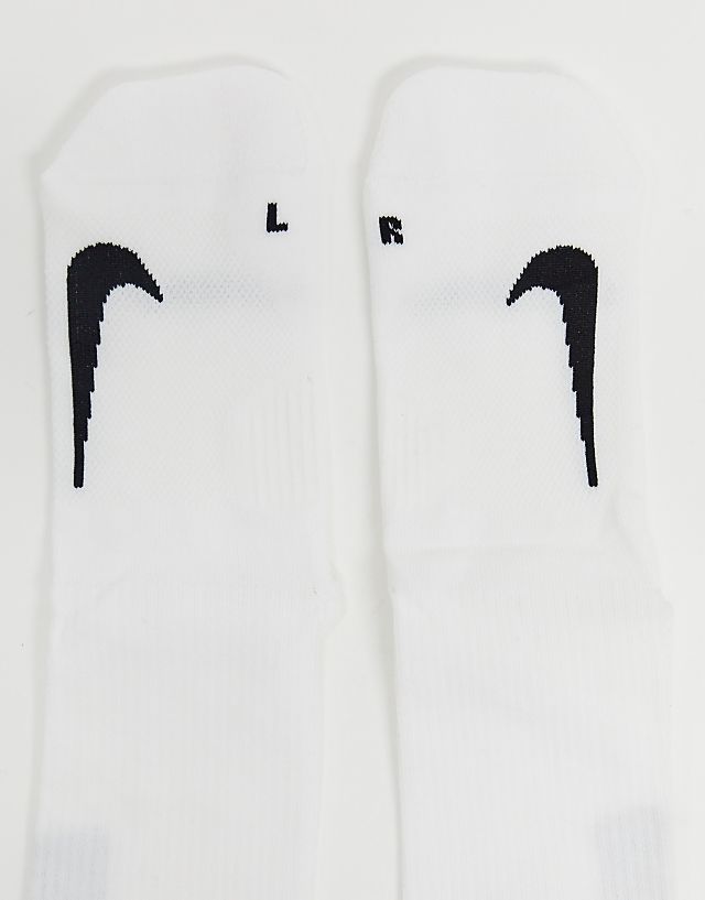 Asos Nike Running Unisex 2 Pack Multiplier Socks In White And Black