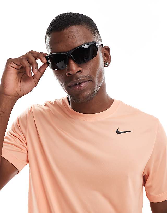 asos Nike Skylon Ace running sunglasses in black and grey