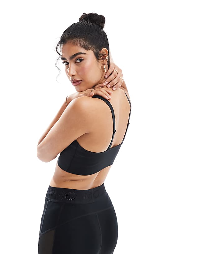 Asos Nike Training Alate Medium Support Sports Bra In Black