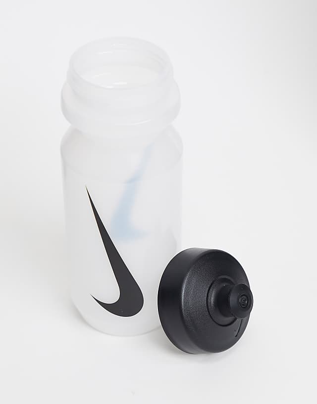 Asos Nike Training Big Mouth 2.0 625ml Water Bottle In Clear With Black Swoosh