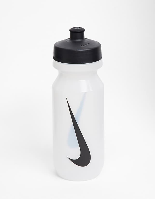 asos Nike Training Big Mouth 2.0 625ml water bottle in clear with black swoosh