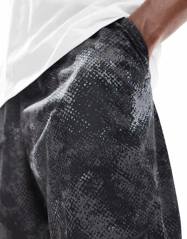 Asos Nike Training Dri-FIT Camo Print 7 Inch Shorts In Black