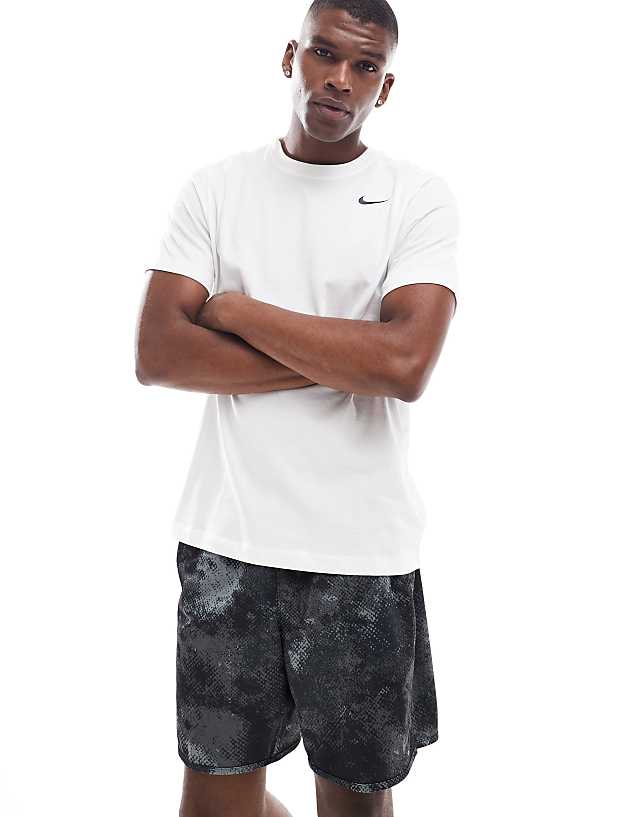asos Nike Training Dri-FIT camo print 7 inch shorts in black