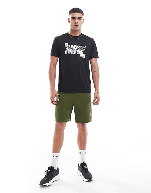 Asos Nike Training Dri-FIT Graphic T-shirt In Black