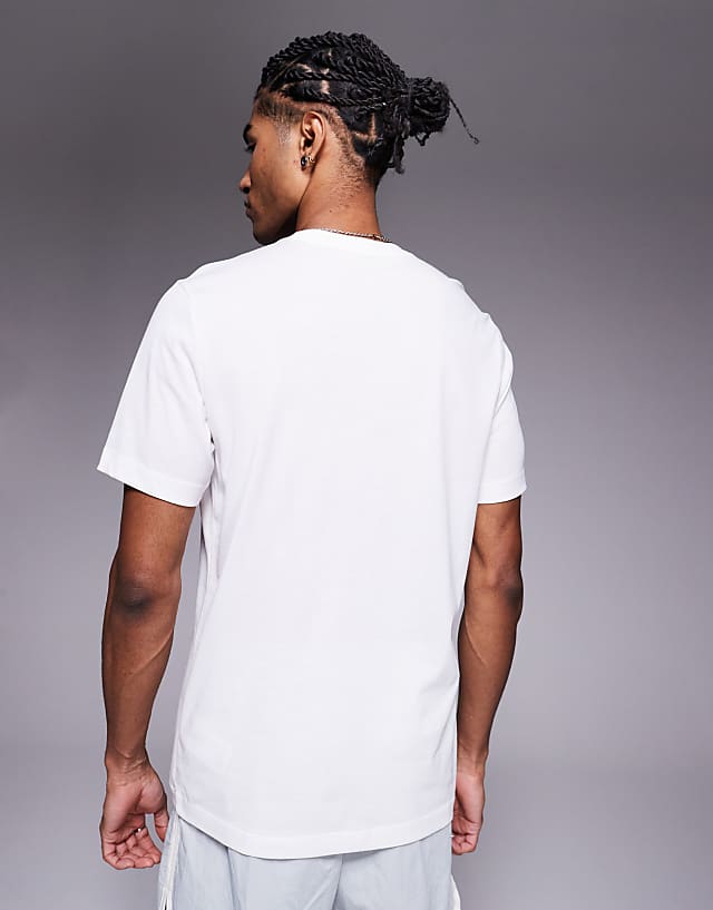 Asos Nike Training Dri-FIT Lava Swoosh Graphic T-shirt In White