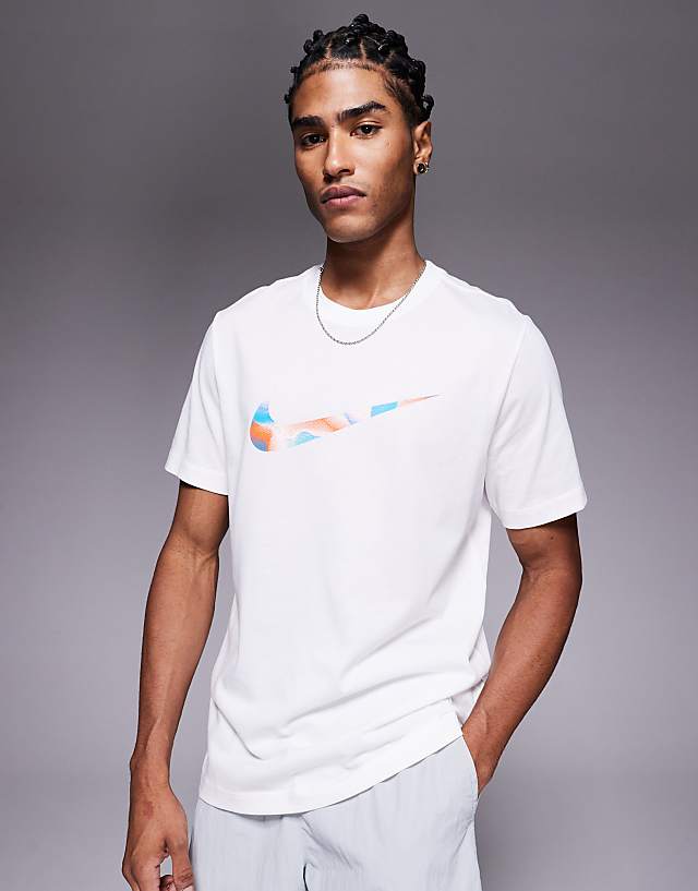 asos Nike Training Dri-FIT lava swoosh graphic t-shirt in white
